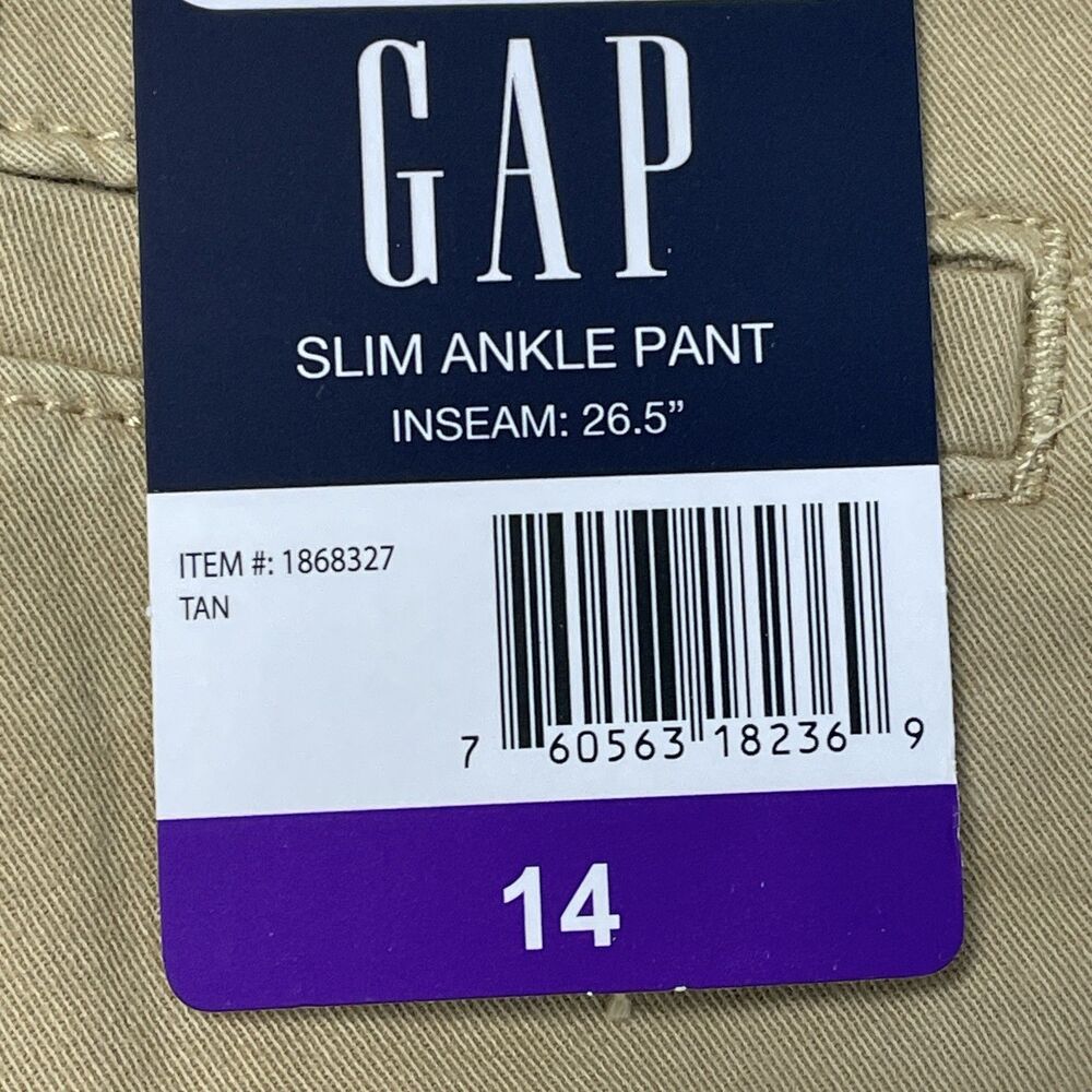 GAP Women's Size 14 Slim Ankle Pant Tan H0930 - Picture 9 of 10